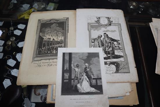 A group 18th and 19th century William Heath cartoons and prints